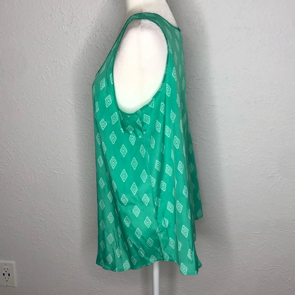 Mint Green Patterned Tank Top - Picture 8 of 15